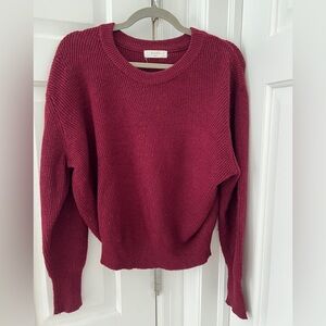 Elodie Burgundy Crew Neck Sweater